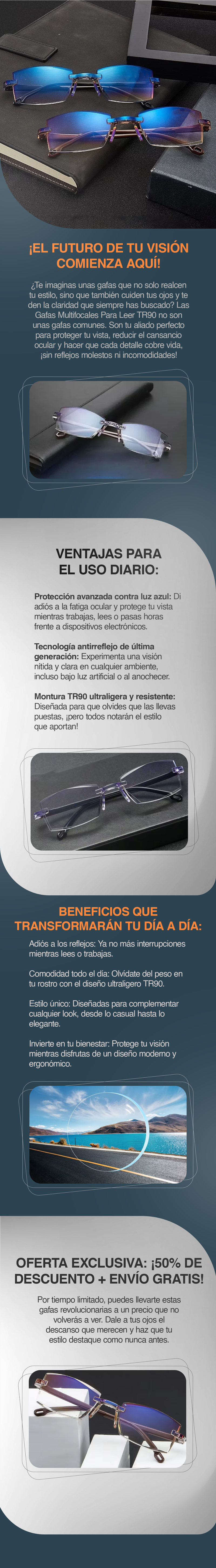 Gafas Multifocales Para Leer Tr90