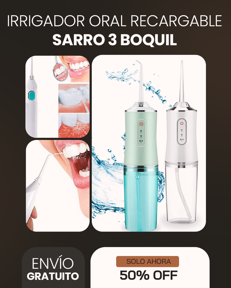 Irrigador Oral Recargable 4 Boquillas