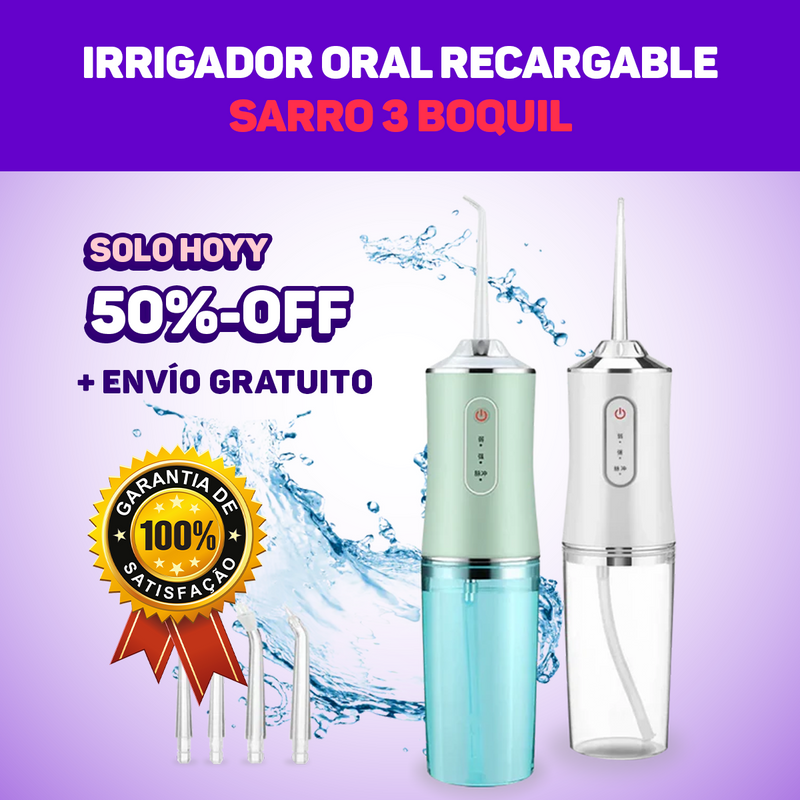 Irrigador Oral Recargable 4 Boquillas